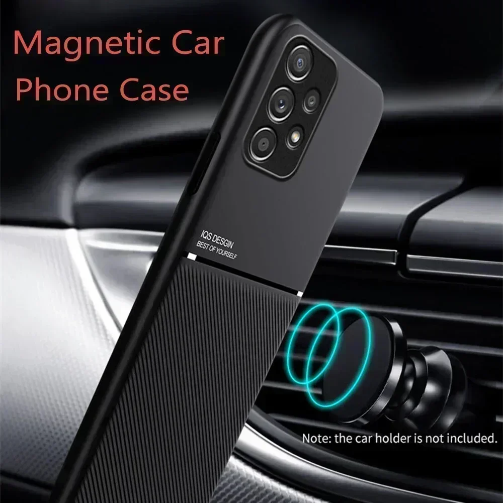 Magnetic Holder Car Phone Case For Samsung Galaxy A53 A54 5G A34 A14 A52s A51 A52 A71 A13 A12 A23 A73 A72 A24 A50 A33 A32 Cover