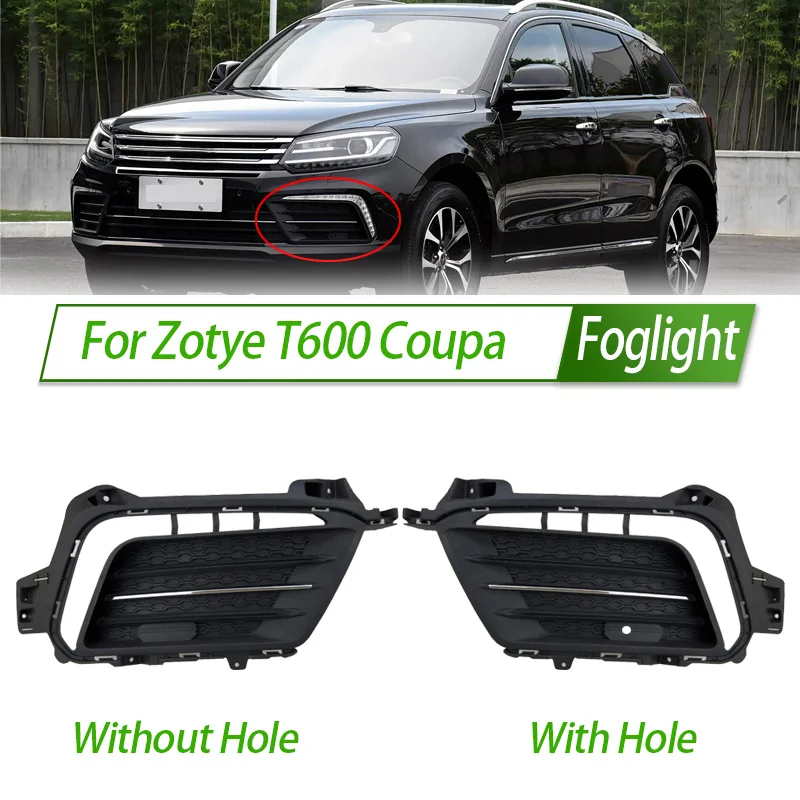 

For Zotye T600 Coupe Front Bumper Fog Light Cover Foglight Fog Lamp Foglamp Frame Lid Housing
