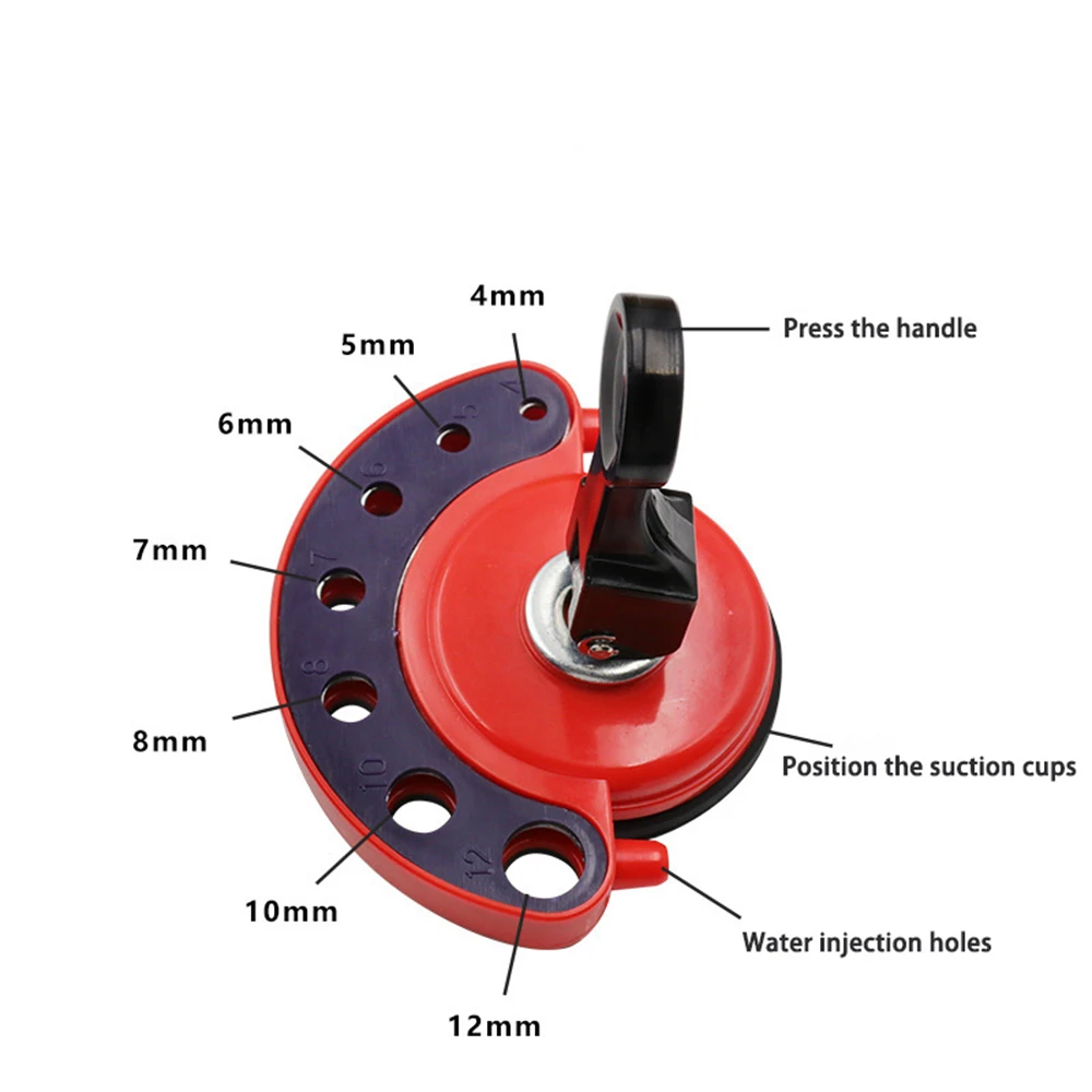 1pc Adjustable Glass Diamond Drill Bit Tile 4-12mm Openings Locator Glass Hole Core Bit Guide With Vacuum Base Sucker Tile Tools