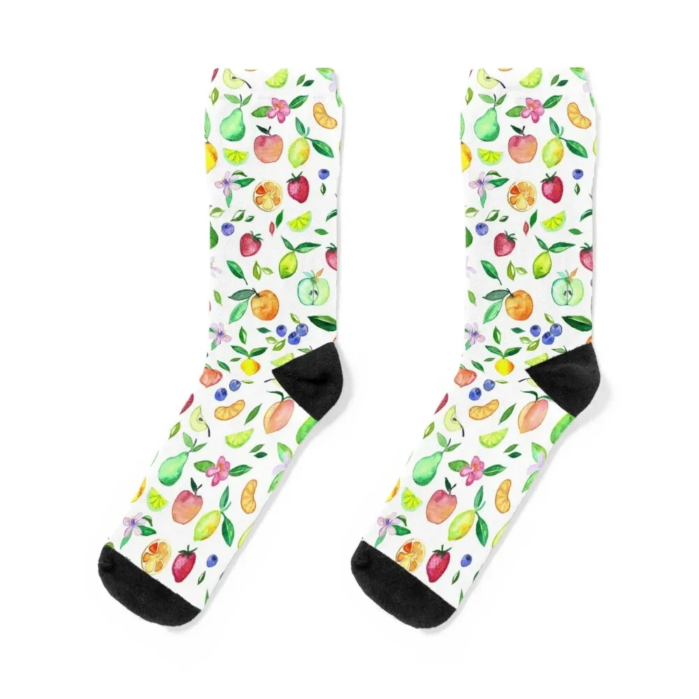 

Fresh Fruit - a watercolor pattern Socks sports and leisure Heating sock warm winter Socks Woman Men's