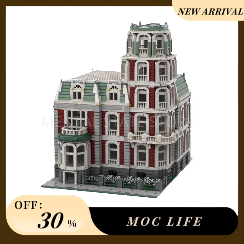 NEW 10745PCS Customized MOC Amsterdam City Mansion Building Blocks Technology Bricks DIY Creative Assembly Toys Holiday Gifts