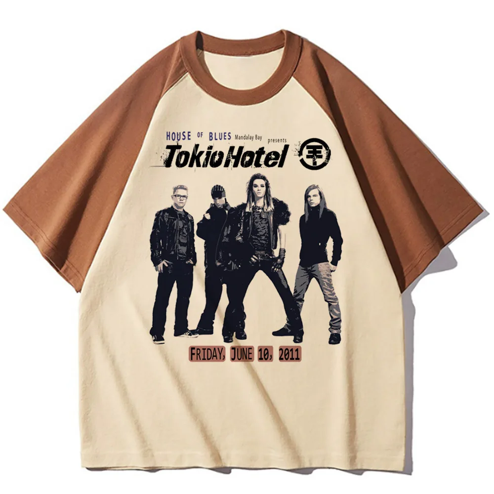 Tokio Hotel female graphic streetwear harajuku  Classic Gothic tshirt anime Pop Culture Comfortable Psychedelic Trendy harajuku