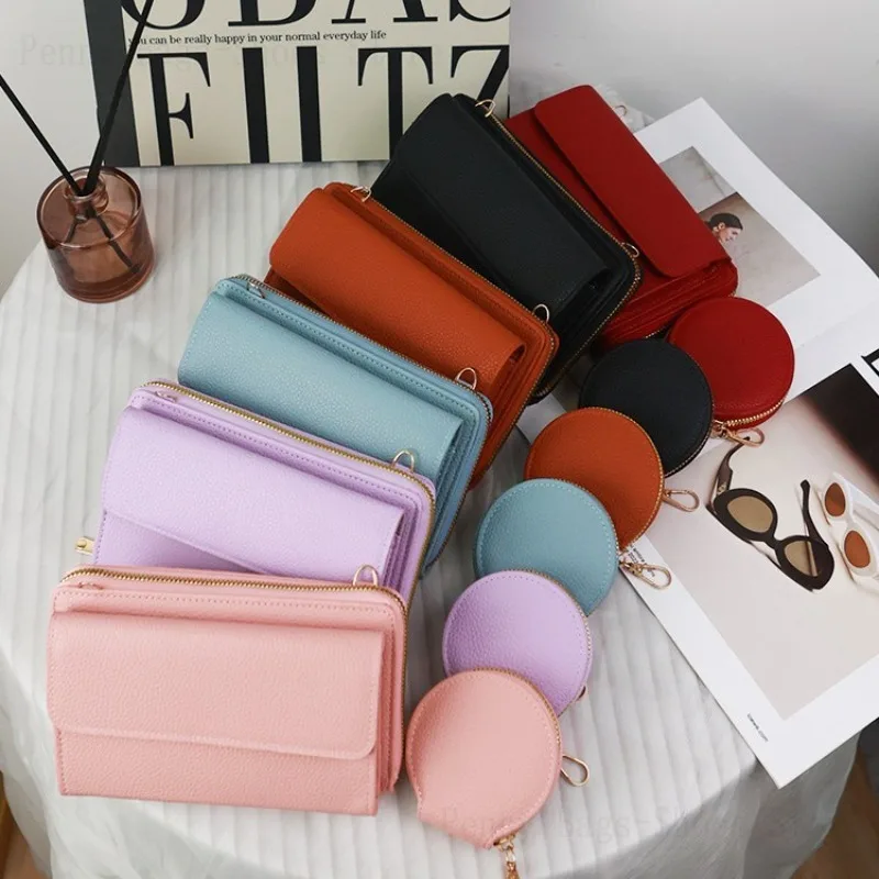 2025 Popular Crossbody Mobile Phone Bag For Women Ins Design One-Shoulder Multifunction Wide Shoulder Strap Mother-Child Bag
