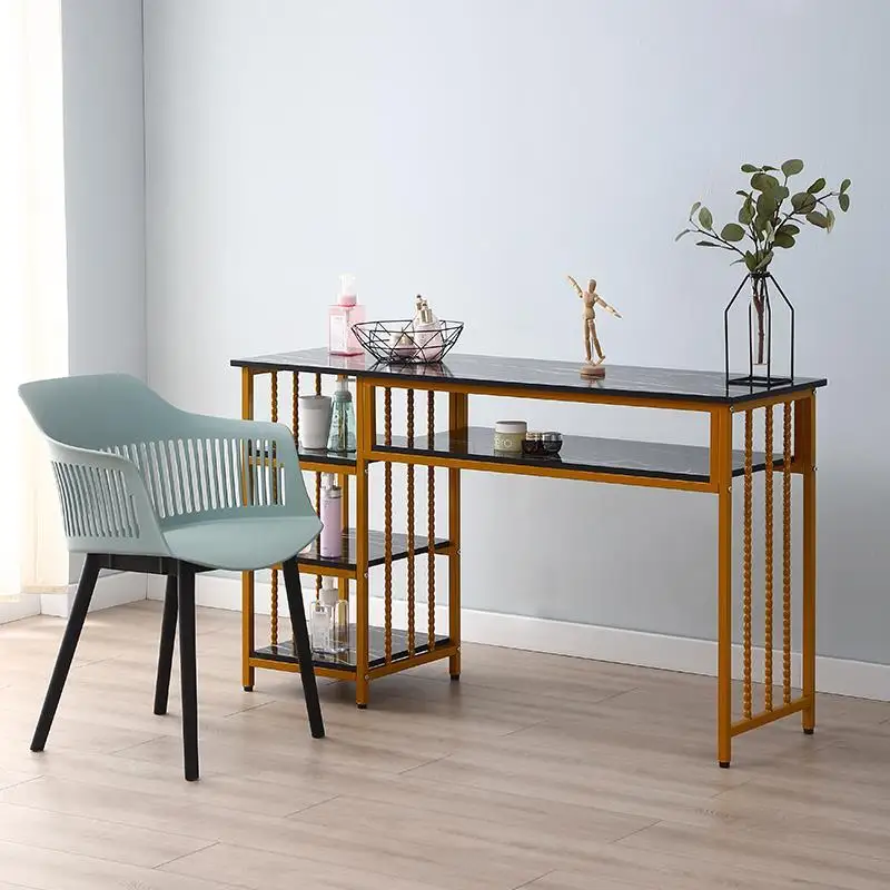 

Minimalist Waterproof Nail Desk Cheap Design Salon Art Reception Nail Desk Mesa Makeup Square Tavolo Per Unghie Salon Furniture