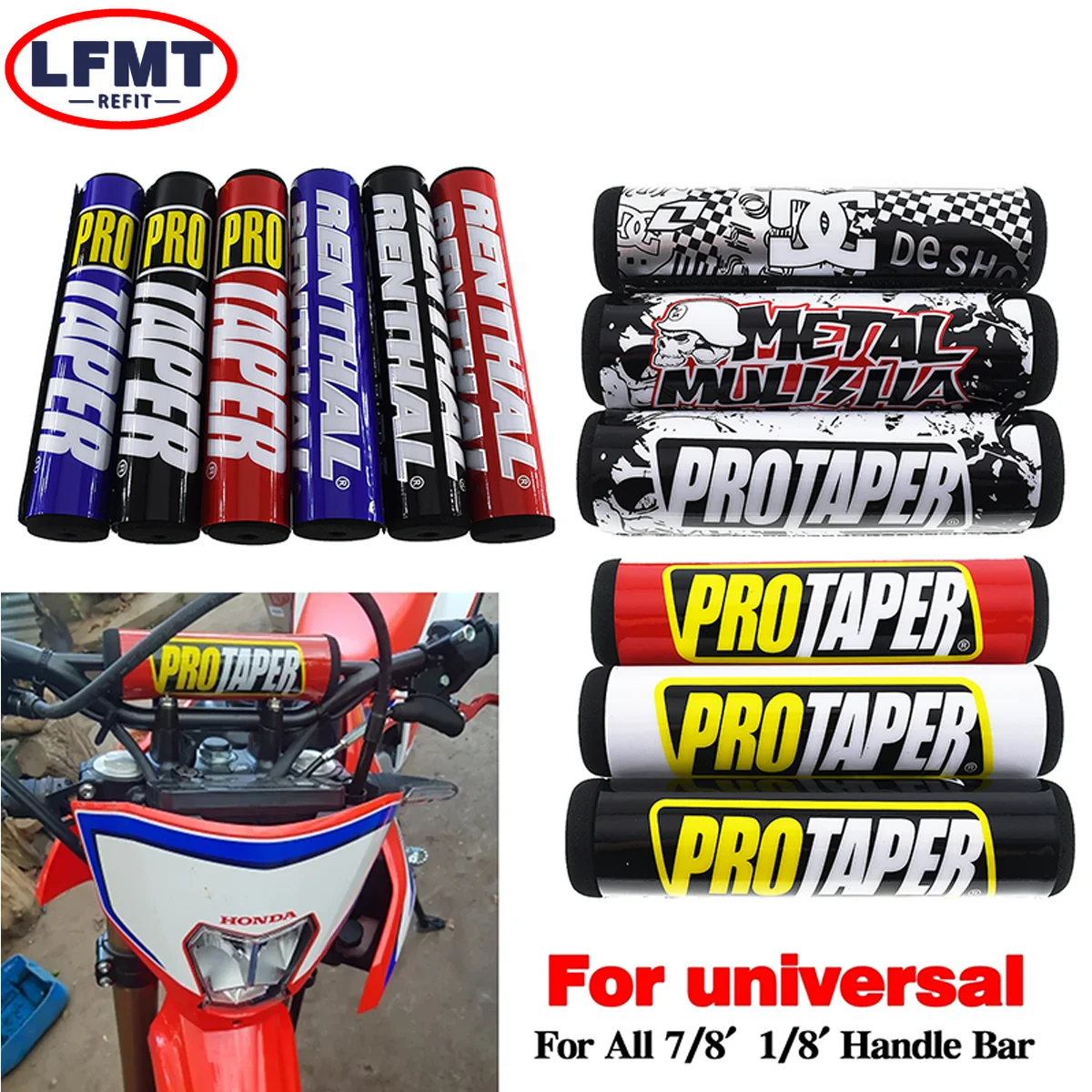 

Dirt Bike ATV Quad 200mm Round handlebar Bar Pad 7/8 Bike Motorcycle Cross Chest Protector Grips For KTM CRF YZF SXF RMZ