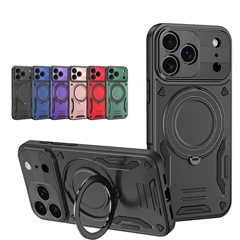 

Back 360 ° Rotating Stand Phone Case for iPhone Air 17 16e 15 14 Plus 13 12 11 Pro Max with Support Wireless Charging