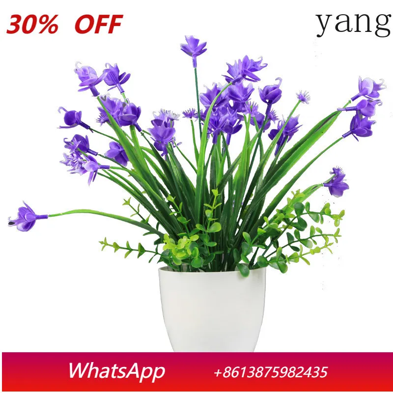 

CX butterfly orchid fake flower potted plant living room TV cabinet decorative flower