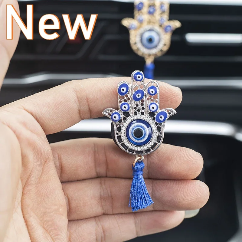1Pcs New "Devil's Eye" Car AC Vent Aromatherapy - Mini Clip Electric Air Scent, Alloy Material, Auto Interior Supplies