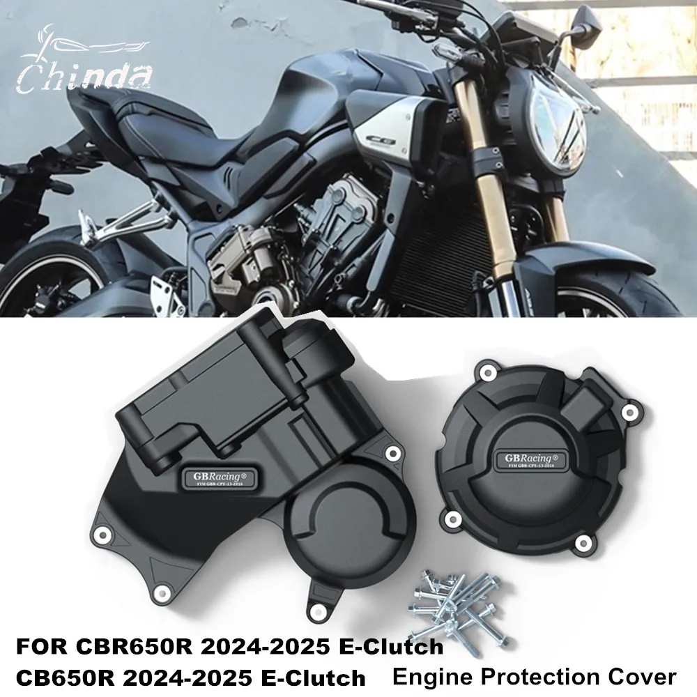 

ДЛЯ HONDA CBR650R 2024-2025 E-Clutch CB650R 2024-2025 E-Clutch Наборы крышек двигателя мотоцикла Защитная крышка двигателя