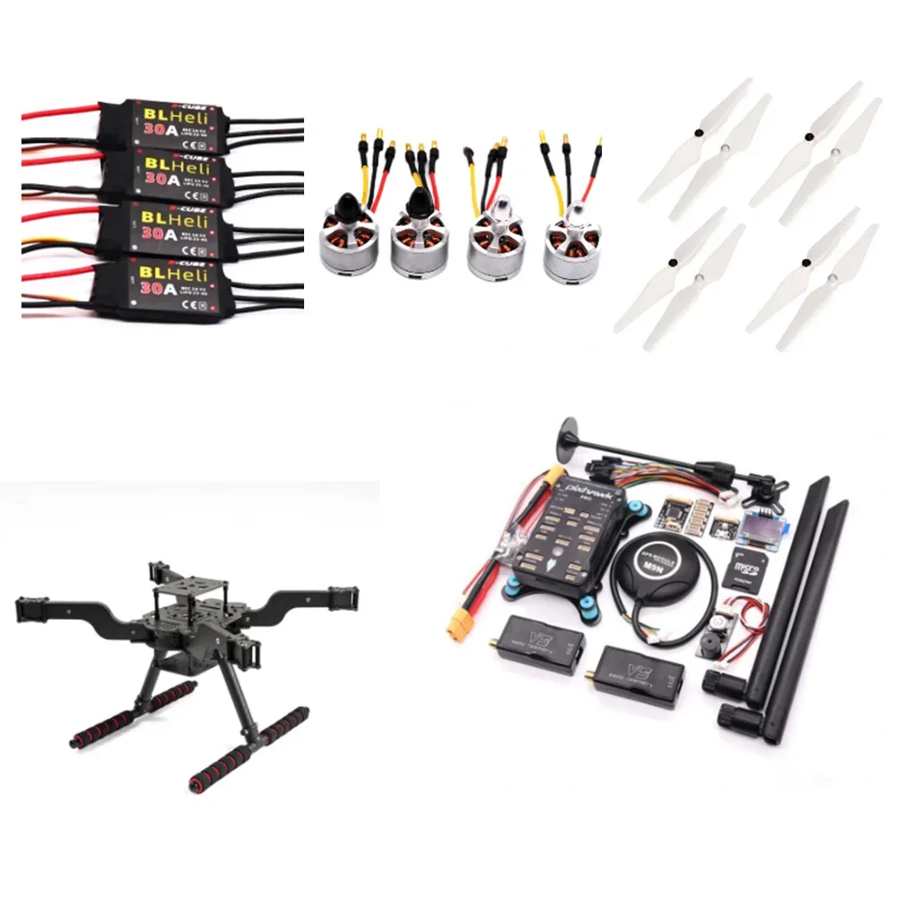 B-CUBE nuevo Drone inteligente de código abierto FLY350 PIXHAWK PRO M9N Kit Ardupilot Radio Quadcopter BLHELI 30A ESC 2212 Motor
