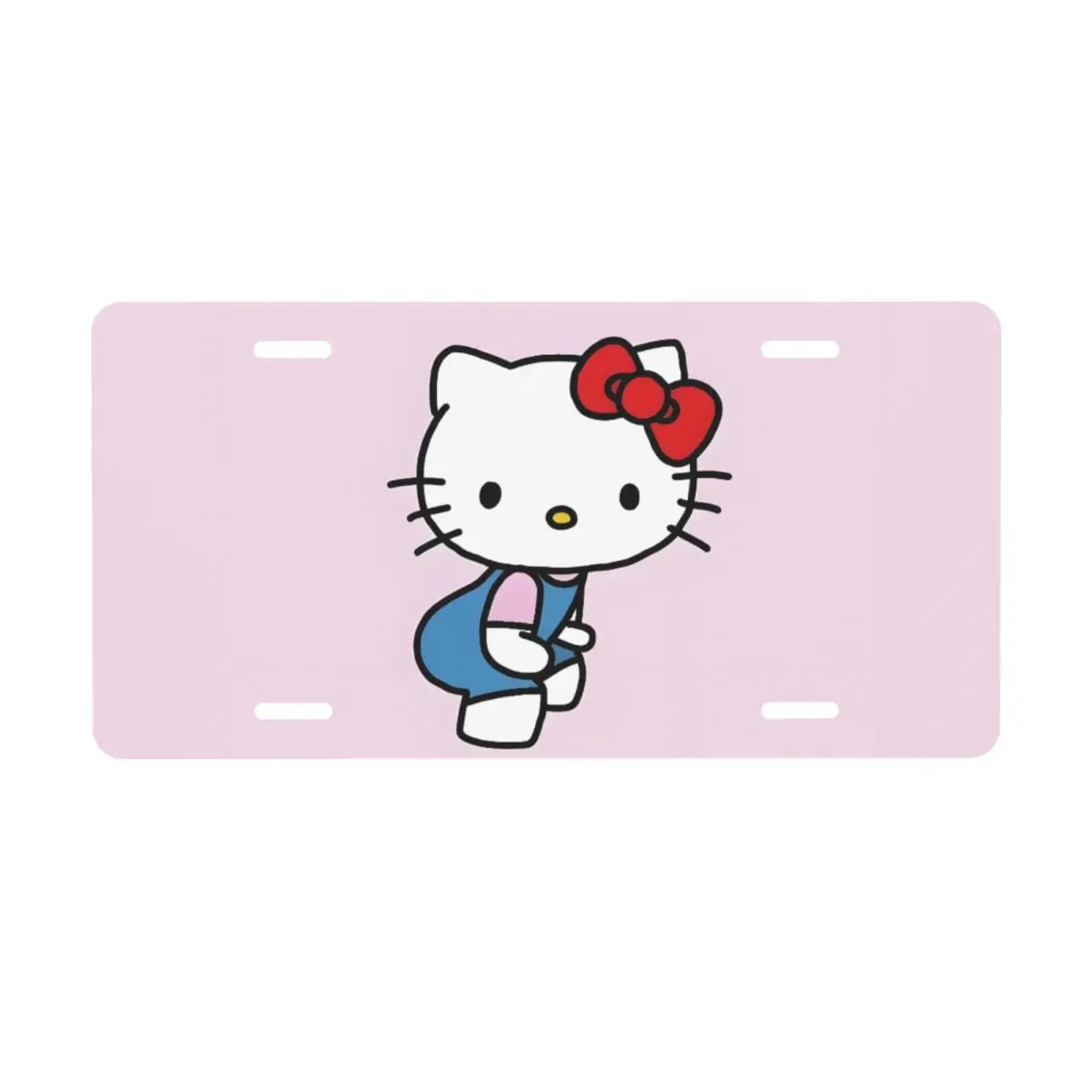 

Забавный тверкинг на заказ, декоративный металлический номерной знак «Hello Kitty», алюминиевый передний туалетный столик с изображением кошки, 12x6 дюймов