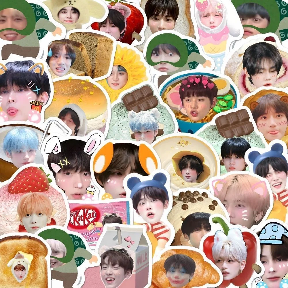 65PCS Kpop SOOBIN YEONJUN BEOMGYU TAEHYUN HUENINGKAI Idol Photo Stickers DIY Laptops Guitar Luggage Wall Decorative