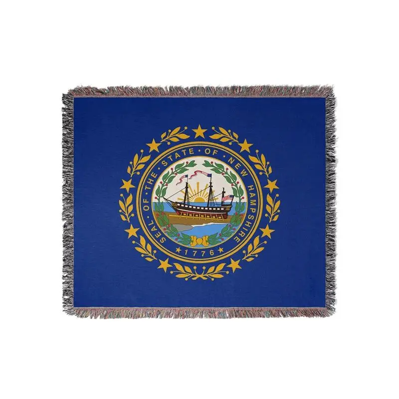 Aertemisi New Hampshire United States of America Jacquard Fringed Woven Throw Blanket