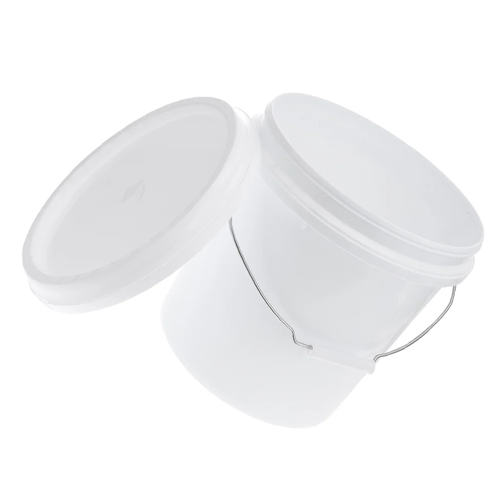 دلو تخزين الطلاء البلاستيكي، حاوية مستديرة، دلو طلاء متين مع مقبض غطاء للختم المنزلي ونقل السوائل #1