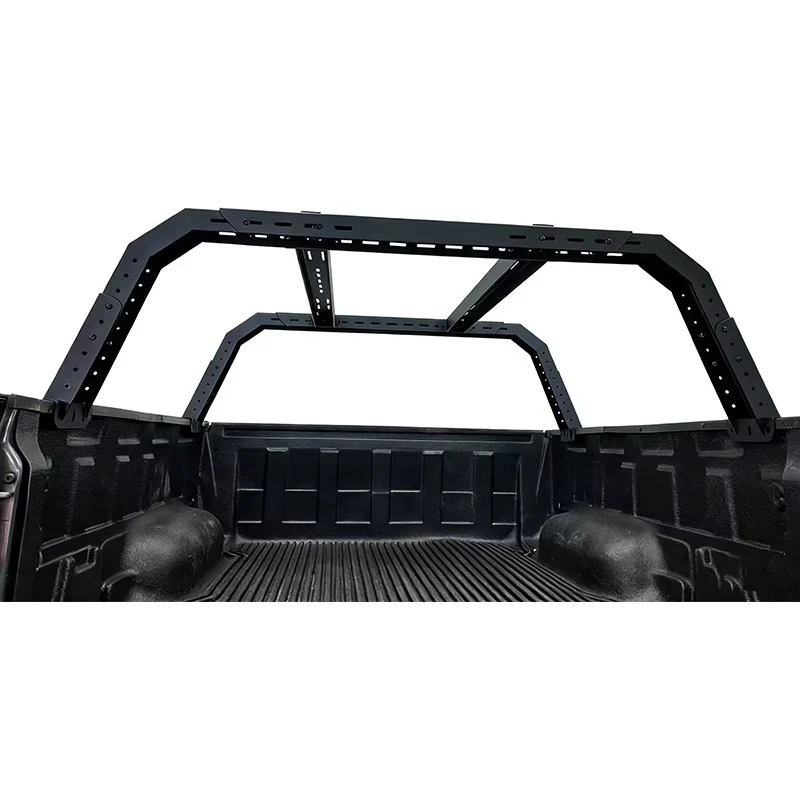Roll Bar Truck Bed Rack Adjustable Iron Truck Ladder Rack Universal Pickup Trucks 500 KG Loading Car Roof Racks
