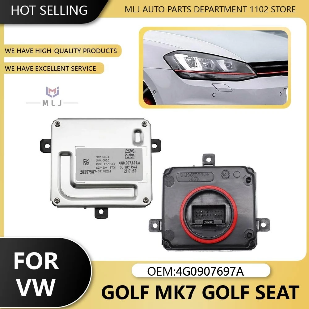 4G0.907.697A 4G0907697A For VW Golf MK7 Amarok Caddy Golf SEAT Headlight Ballast Unit DRL Power Control Module 4G0907397G
