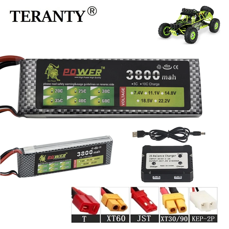 7.4v 3800maH Lipo Batterry 2S With Dean T/XT60 For RC Cars Boats Toys Drone Quodcopter Spare Part 2s 7.4v Rechargeable battery