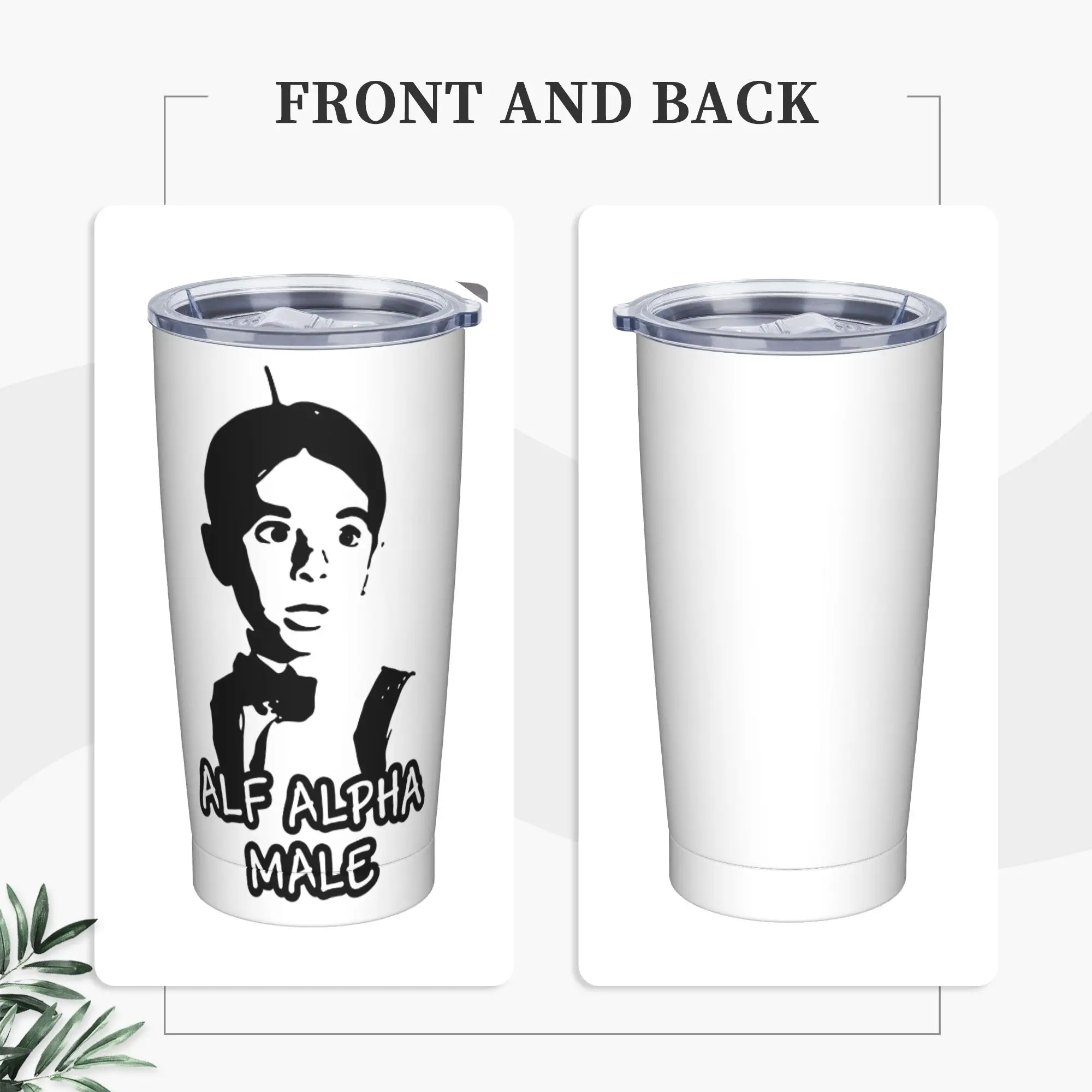 Stainless Steel Tumbler Alpha Male Boy Coffee Mug  Insulated Cold Drink Car Mugs Camping Printed Water Bottle
