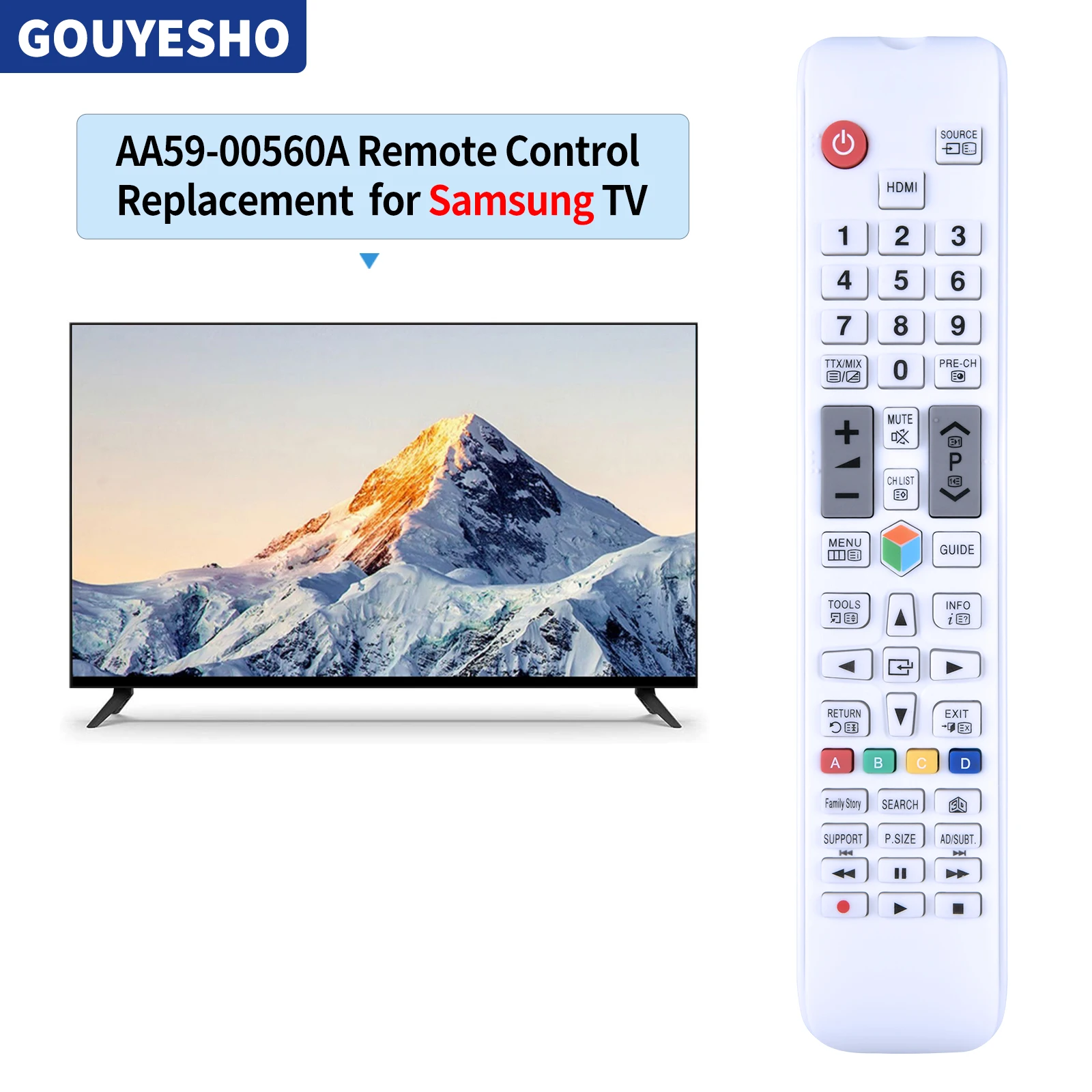 New Remote control suibtable for Samsung AA59-00560A UE32ES6715UXXE UE32ES6717UXKZ UE32ES6717UXUA UE32ES6720SXRU UE32ES6750MXRU