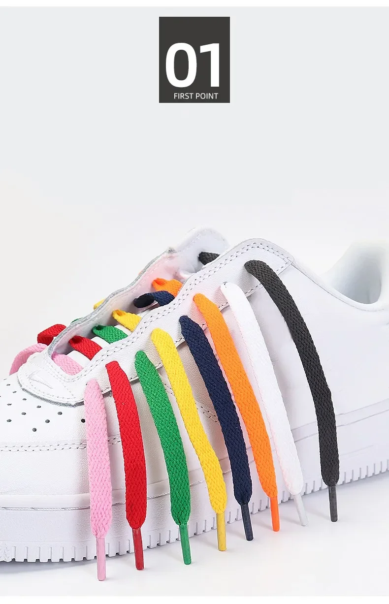 1 Paar flache Schnürsenkel klassische Schnürsenkel passen Mode solide Sport Schnürsenkel lässig Unisex Schuhs chnüre Schuh zubehör af1 – Detail 5