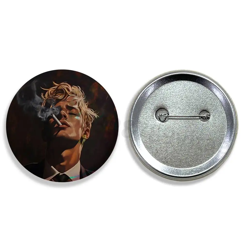 Aaron Warner S-Shatter Me 58mm Badge Brooches on Backpack Clothes Handmade Round Enamel Pins for Jewelry