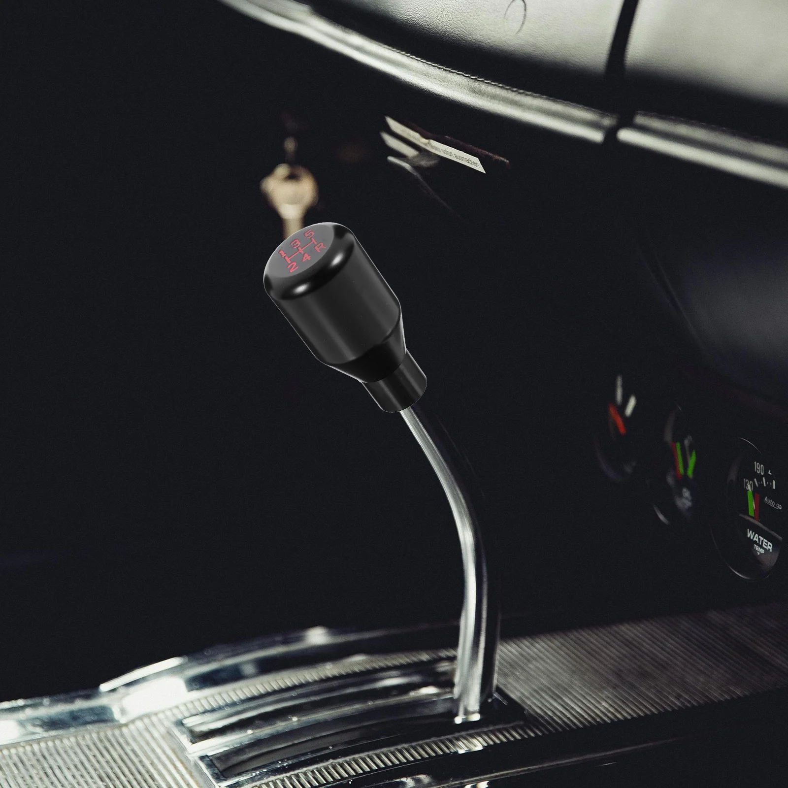 

Universal 5-Speed Aluminum Alloy Manual Gear Shift Knob Black Durable Replacement Car Interior Fit No Modification
