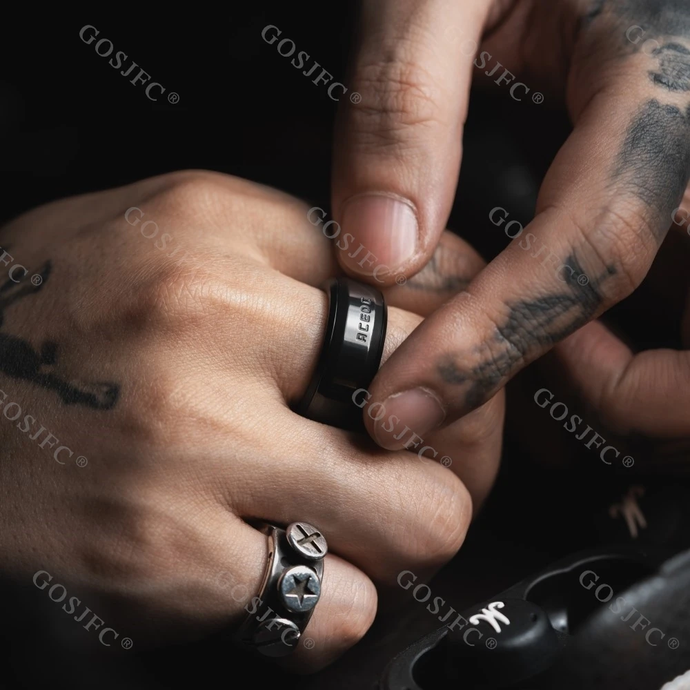 ACEdc Anello meccanico III AMMO Progettato Anello Spinner Fidget Giocattoli per adulti Giocattolo antistress Gadget per alleviare l'ansia