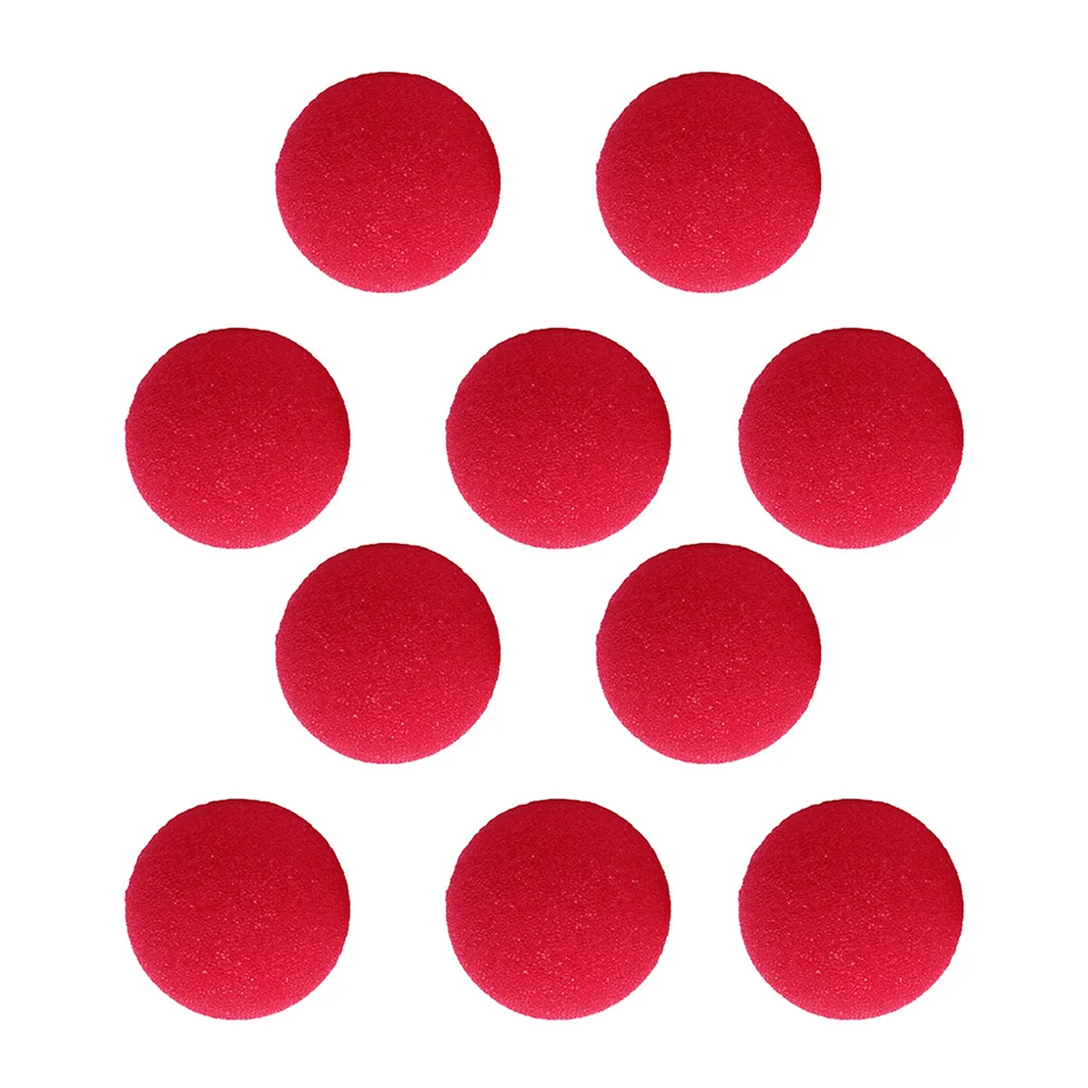 

10 Pcs Sponge Clown Nose Cosplay Party Prop Supply Costume Red Xmas Accessory Accessories for Masquerade Professional