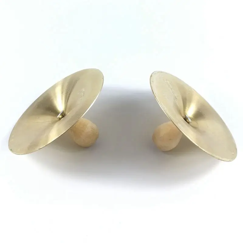 

ABKV-4 Pair 9Cm Hand Percussion Copper Cymbals Children Musical Instrument Education Brass