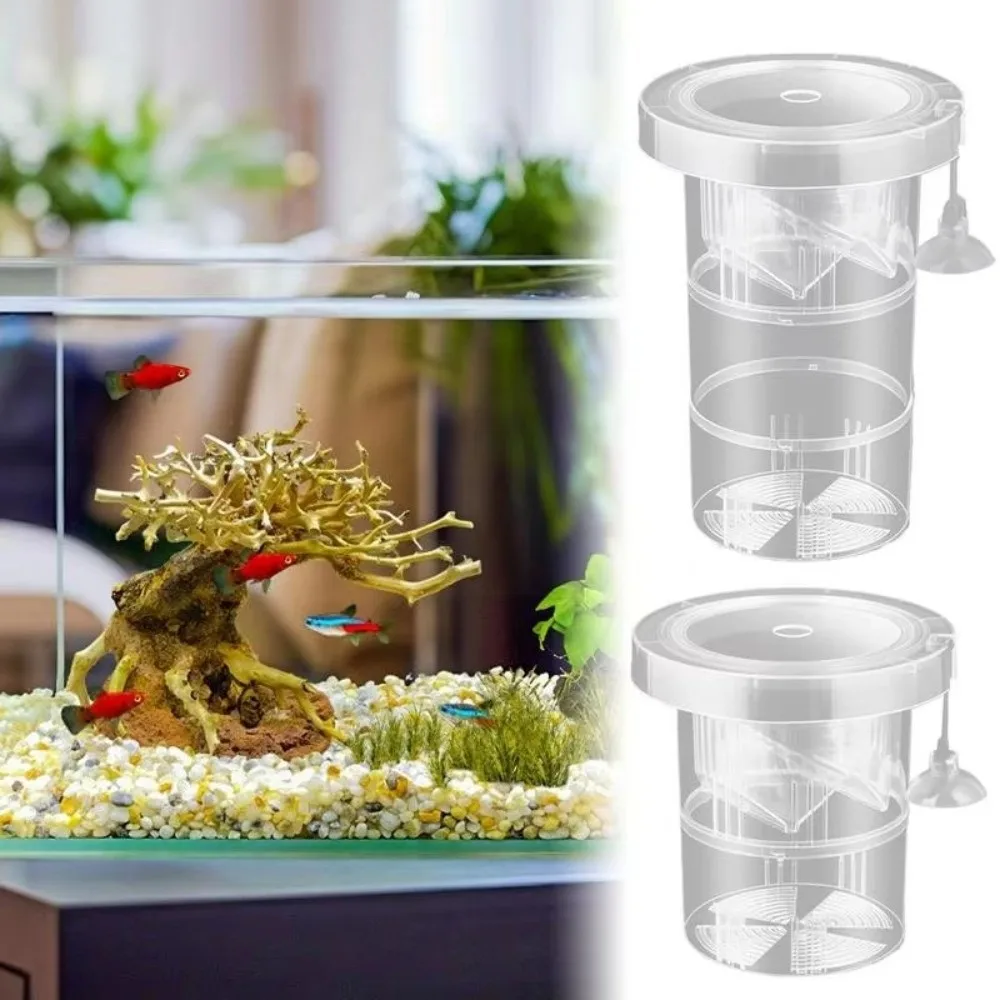 Plastic Mesh Floating Hatching Box Shrimp Guppy Detachable Fish Tank Incubator Transparent Isolation Function