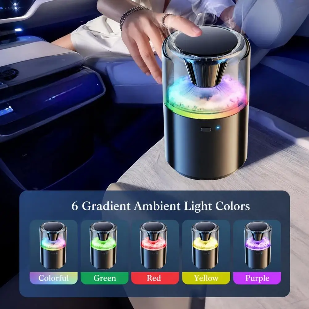 Automatic Car Fragrance Diffuser Premium Mist Aromatherapy Machine Long-lasting Scent Car Interior Air Purifier Decor