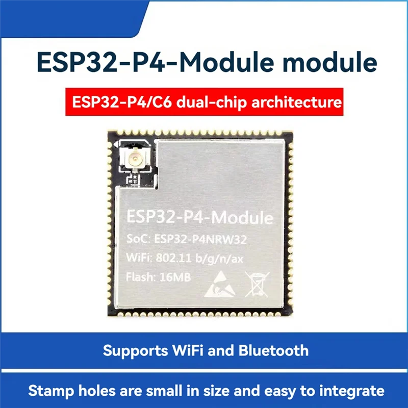 

Основная плата модуля M18K-ESP32-P4 PSRAM, 32 МБ флэш-памяти, 16 МБ, двухъядерный процессор RISC-V, поддержка 2,4G Wi-Fi/BT 5,3, встроенного ESP32-C6