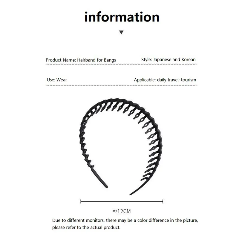 عصابة رأس مموجة بلون سادة للفتيات والنساء في الصيف وغسل الوجه، عصابات رأس رياضية غير قابلة للانزلاق لإكسسوارات النساء