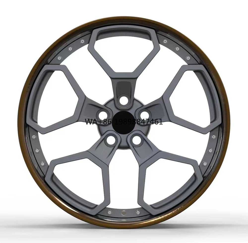 

for Two-Piece Forged 5-Spoke Aluminum 6061-T6 Customizable Rivet Alloy Wheels 18-20 Inch 5x112 PCD for SUV Off-Road