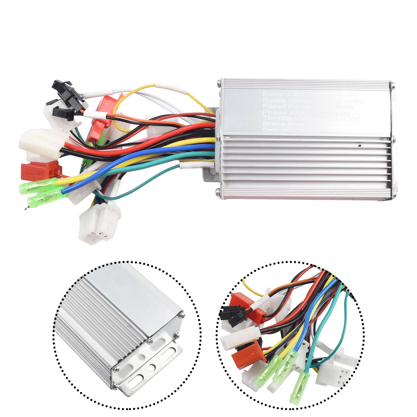 36V/48V 350W E-bike Brushless Controller Steel+Aluminum For Electric Bicycle Scooter Motor Brushless Controller Replacemence