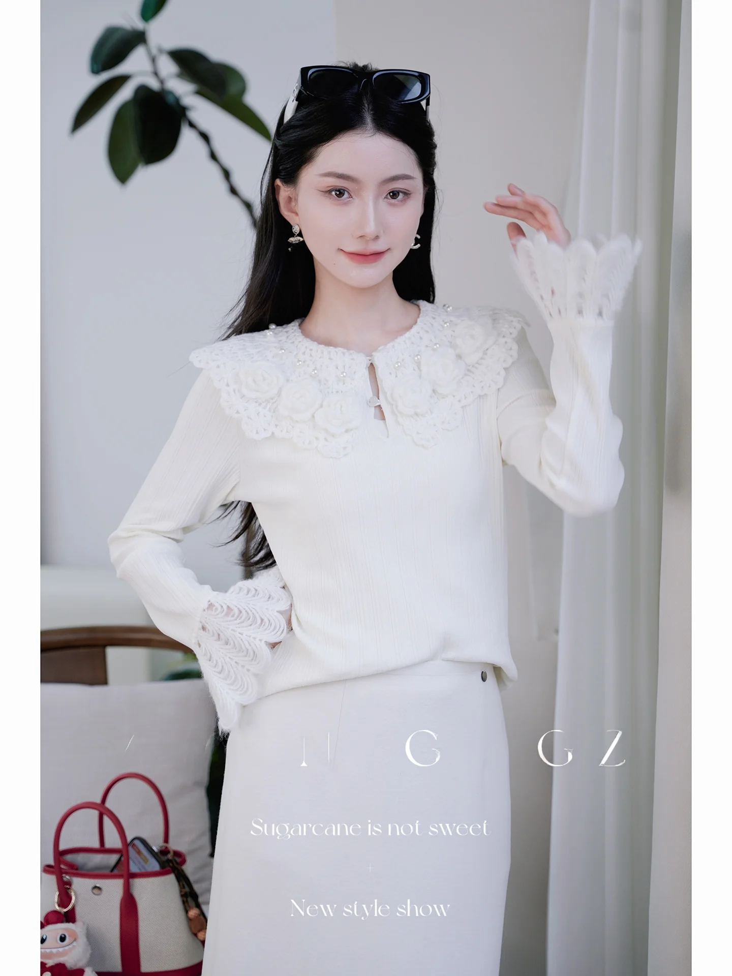 

New Chinese Sle Women's Long Sve irt Stand Collar Base Top YANG GZ Mianmian Chahua Autumn Winter Faion Hanfu