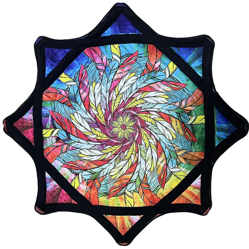 

1pc Yangko Dance Handkerchief Lycra Cloth Octagonal Scarf Spinning Dance Flying Handkerchief Dancing Sports Accessories