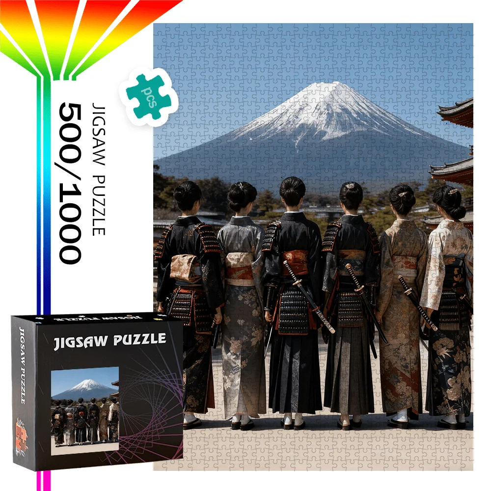 500 قطعة أو 1000 قطعة أحجية جبل فوجي وكيمونو مناسبة لأعياد الميلاد وعيد الميلاد وعيد الفصح والعودة إلى المدرسة - تحدي متوسطة #1