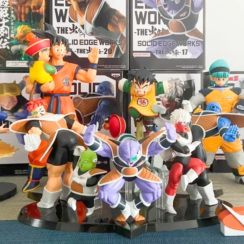 Bandai Dragon Ball Solid Edge Works Ginyu Force PVC Action Figure Ginyu Jeice Burter Recoom Guldo Figure Set Statue Kid Toy Gift