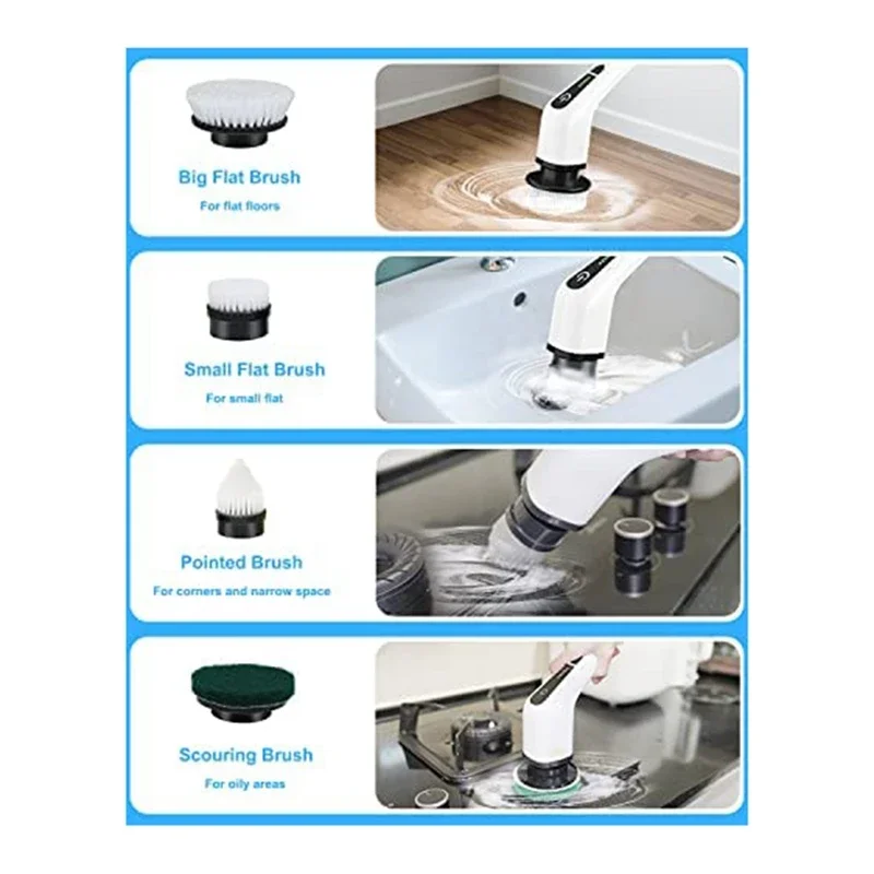 Sostituzione del Kit per accessori per spazzole per la pulizia della rotazione testine di lavaggio-elettriche di tutte le marche 7 pezzi