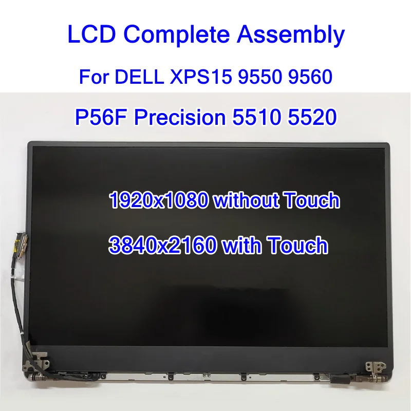 

Сенсорный ЖК-экран 15,6 дюйма в сборе для Dell XPS 15 9550 9560 P56F Precision 5510 5520, Замена ЖК-дисплея UHD4K