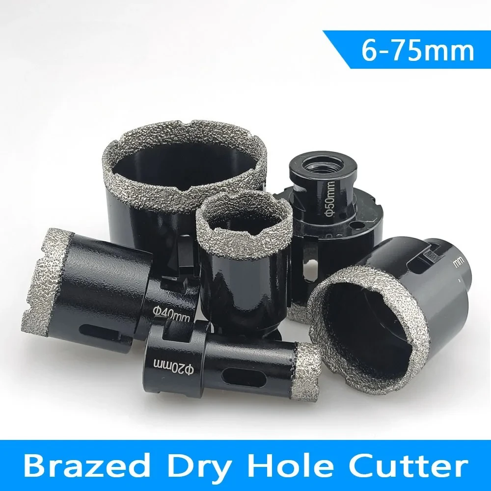 

1 Pcs M14 Thread Diamond Dry Vacuum Brazed Drilling Core Bits Set porcelain tiles crowns Drill Granite Marble Hole Saw Tools