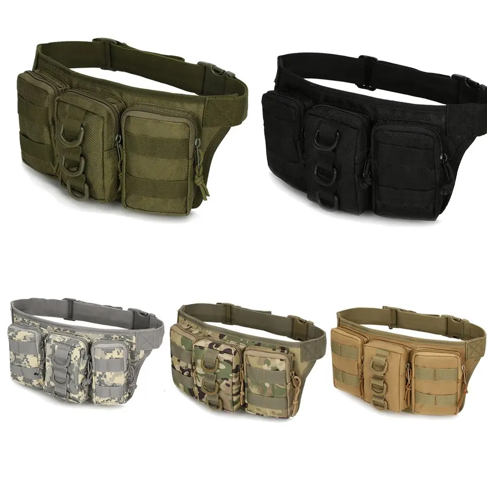 Outdoor Molle Waist Bag Waterproof  Waist Fanny Pack Men Waist Fanny Bag Pack Pouch Camping Hiking Climbing Hip Bum Belt Bag