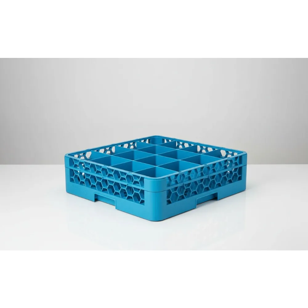 

Commercial Glass Rack with 16 Compartments & Extender, Dishwasher Safe for Kitchen and Restaurant Use