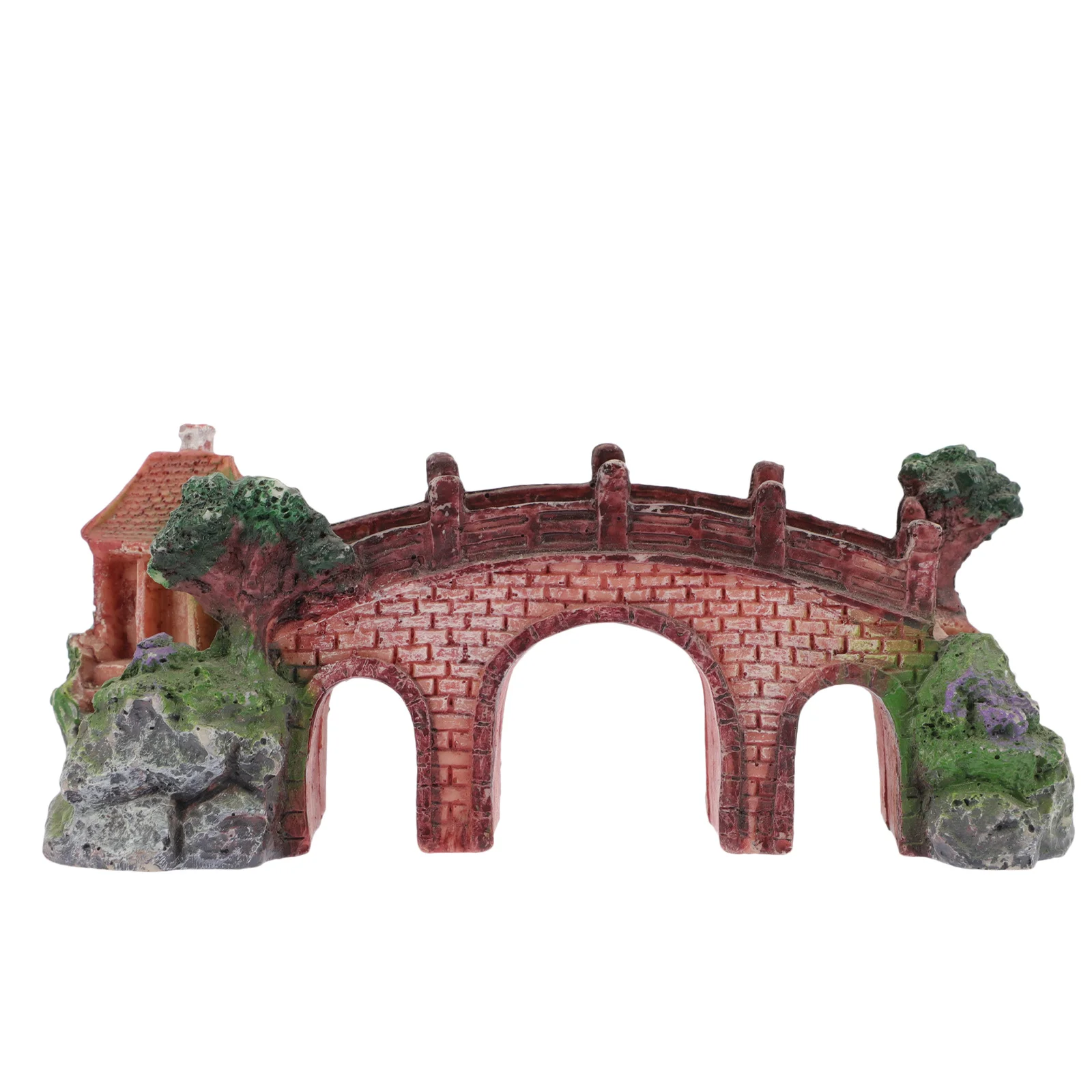 

Aquarium Resin Bridge Landscaping Ornament Fish Tank Decor Realistic Craft Design for Home Tabletop Or Office Use