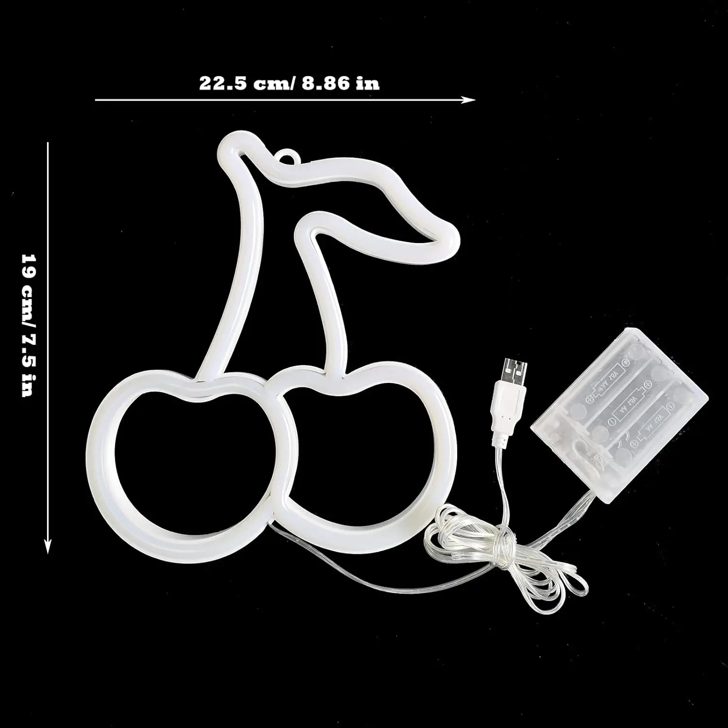 Insegna luminosa al neon ciliegia Luce al neon alimentata tramite USB/batteria per la casa Bar Cucina Sala Cafe Decorction Regalo Luce notturna