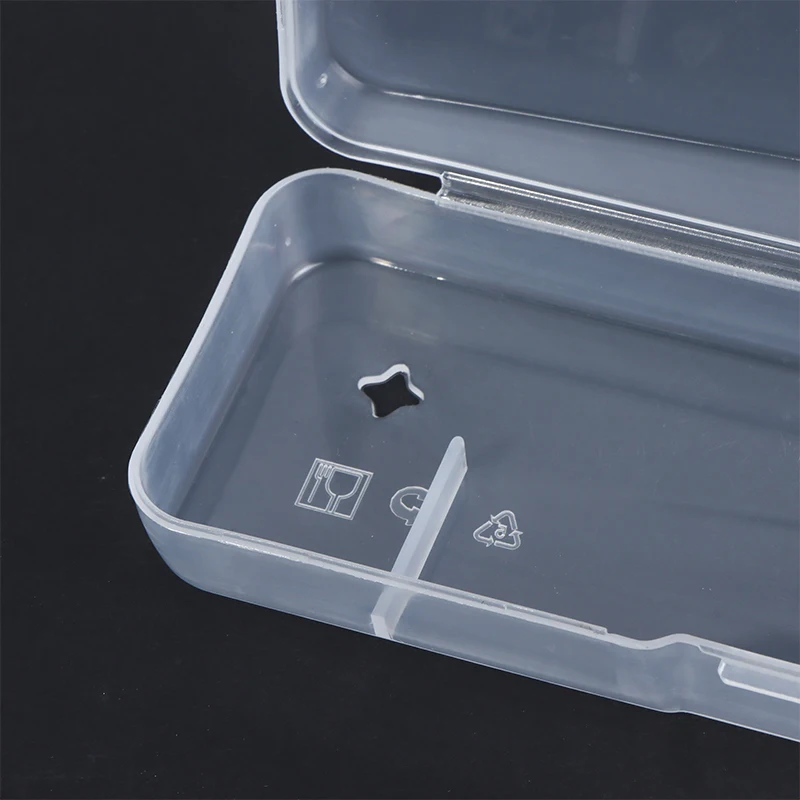 Caja de afeitar portátil para hombre, contenedor para máquina de afeitar, caja de almacenamiento de plástico transparente