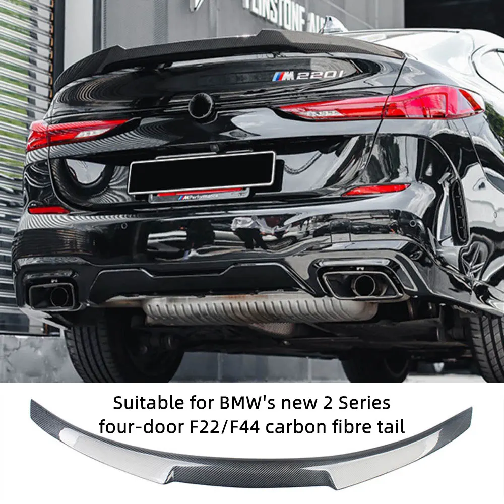 For BMW's New 2 Series Four Door F22/F44 Carbon Fiber Roof Rear Spoiler, Car Trunk Rear Wing, Rear Diffuser Canard Wing