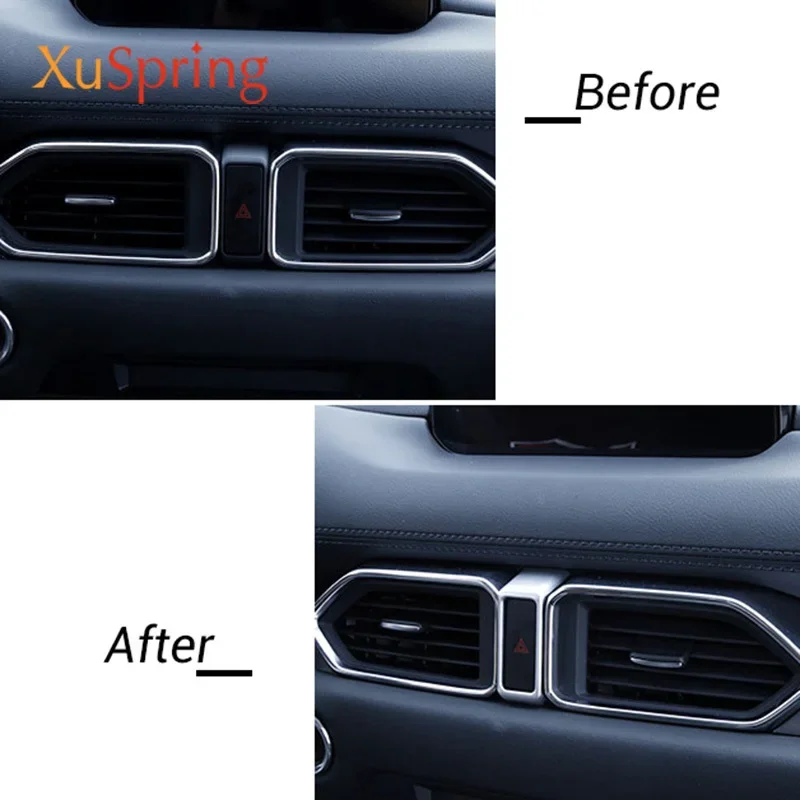 Car Dashboard Dash Warning Light Alert Push Button Switch Trim Ring Cover Accessories Sticker For Mazda CX5 CX-5 2017-2024 KF