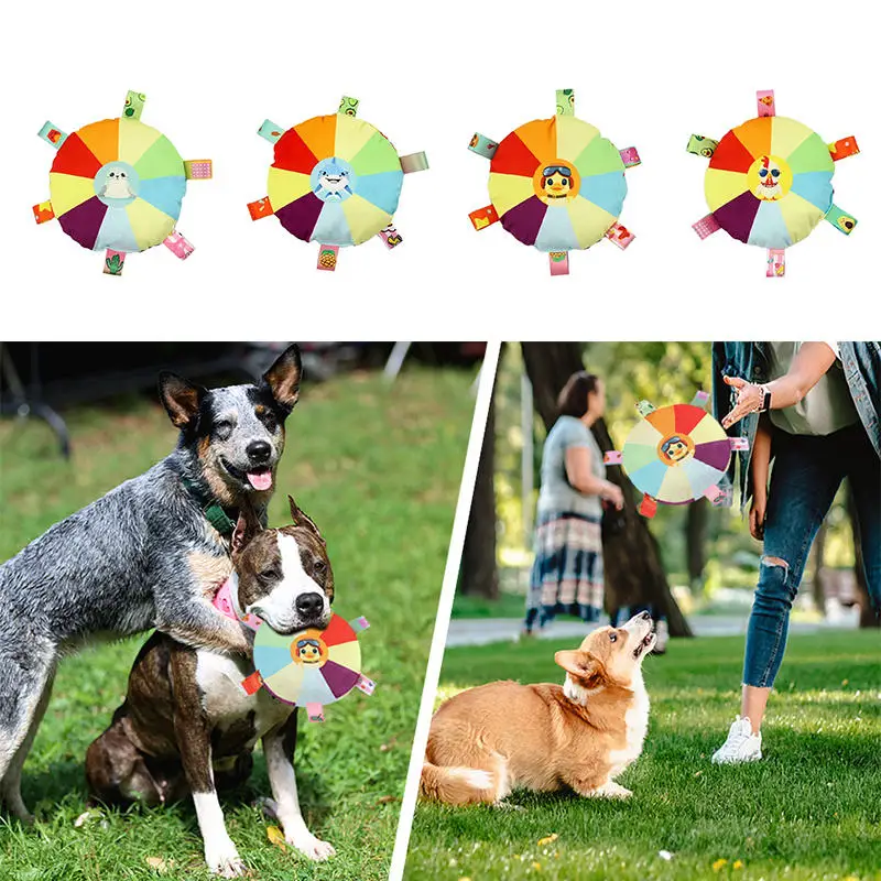 Creative High Quality Dog Toy Colorful Fluffy Bell Sounds Light Toy Interactive Game Multiple Patterns Pet Dog cat